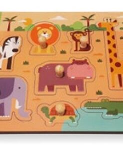 MUNDO SAFARI JUEGO DE ENCASTRE EN MADERA MOTRICIDAD FINA