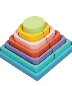 PIRAMIDE DE DOBLE ENCASTRE MADERA MOTRICIDAD FINA MONTESSORI