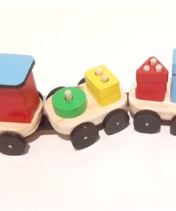 TREN PRE NUMERICO DE MADERA ENCASTRE DIDACTICO BLOQUES